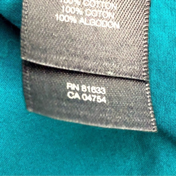 Kenneth Cole Reaction teal blue short sleeve button down shirt size large - Picture 13 of 13